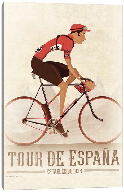 Vuelta A Espana Cycling Tour Canvas Art Print - Cycling Art