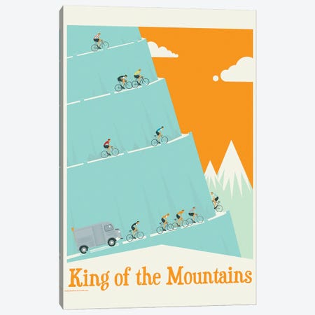 King Of The Mountains, Tour De France Canvas Print #WYD50} by WyattDesign Canvas Art Print