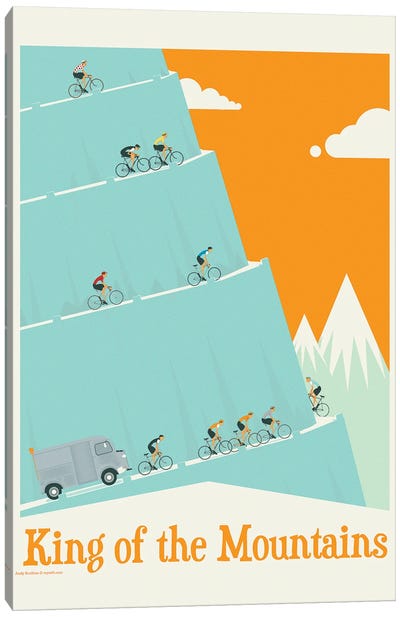 King Of The Mountains, Tour De France Canvas Art Print - WyattDesign