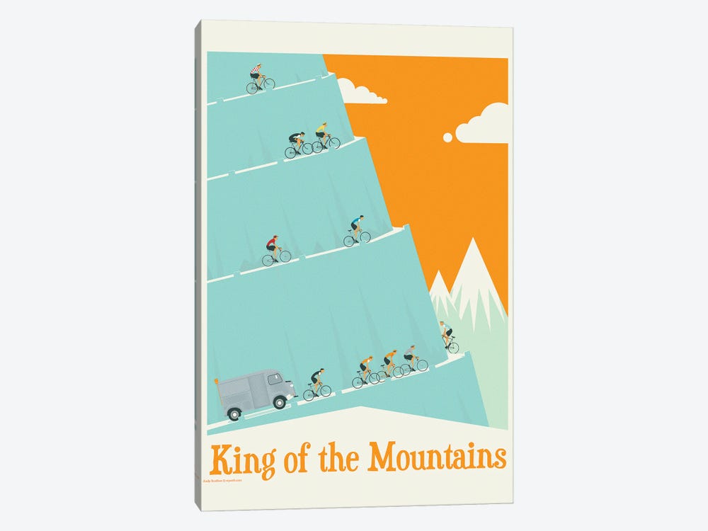 King Of The Mountains, Tour De France by WyattDesign 1-piece Canvas Art Print