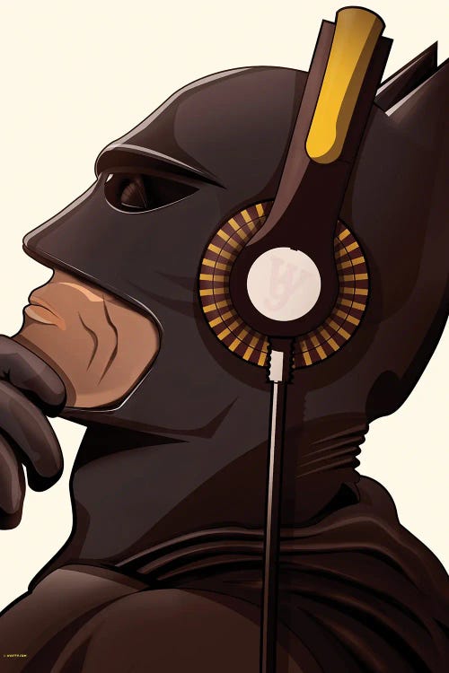 Bat Headphones by WyattDesign wall art