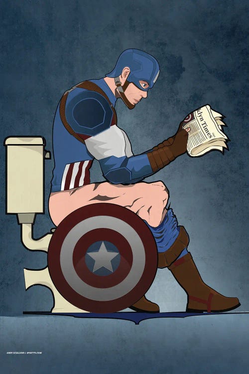 Captian America by WyattDesign wall art