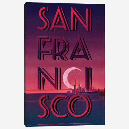 San Francisco Skyline Canvas Print #WYD5} by WyattDesign Canvas Print