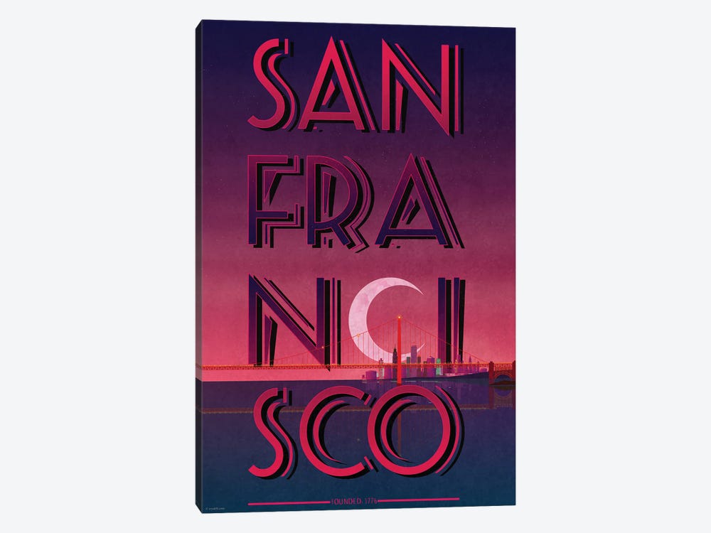 San Francisco Skyline by WyattDesign 1-piece Canvas Print