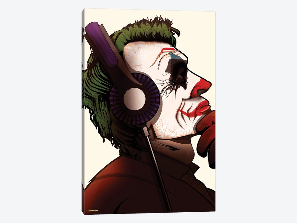 Joker Headphones by WyattDesign 1-piece Canvas Print