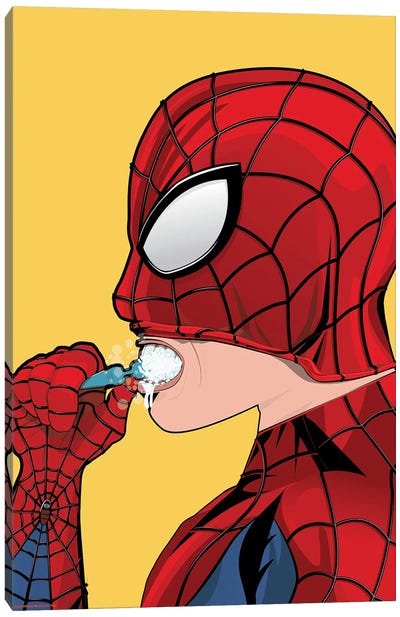 Spid Teeth Canvas Art Print - Spider-Man
