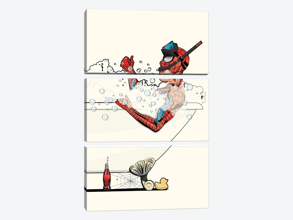 Spiderman Bath by WyattDesign 3-piece Canvas Art