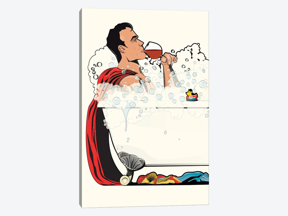 Superman Bath by WyattDesign 1-piece Canvas Artwork
