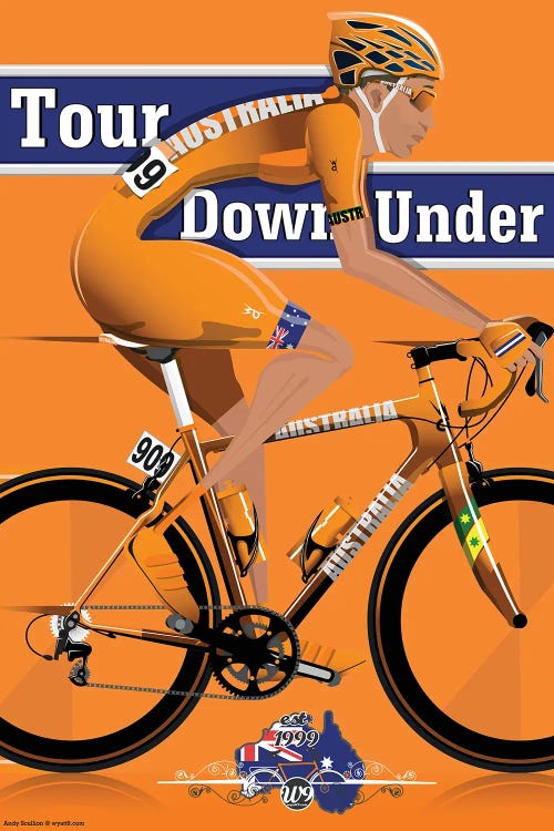 Tour Down Under Cycling Race by WyattDesign wall art
