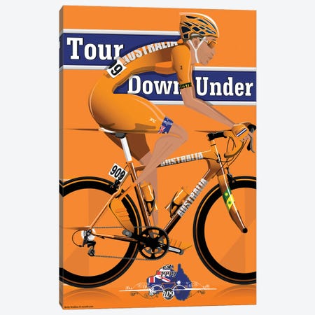 Tour Down Under Cycling Race Canvas Print #WYD7} by WyattDesign Canvas Print