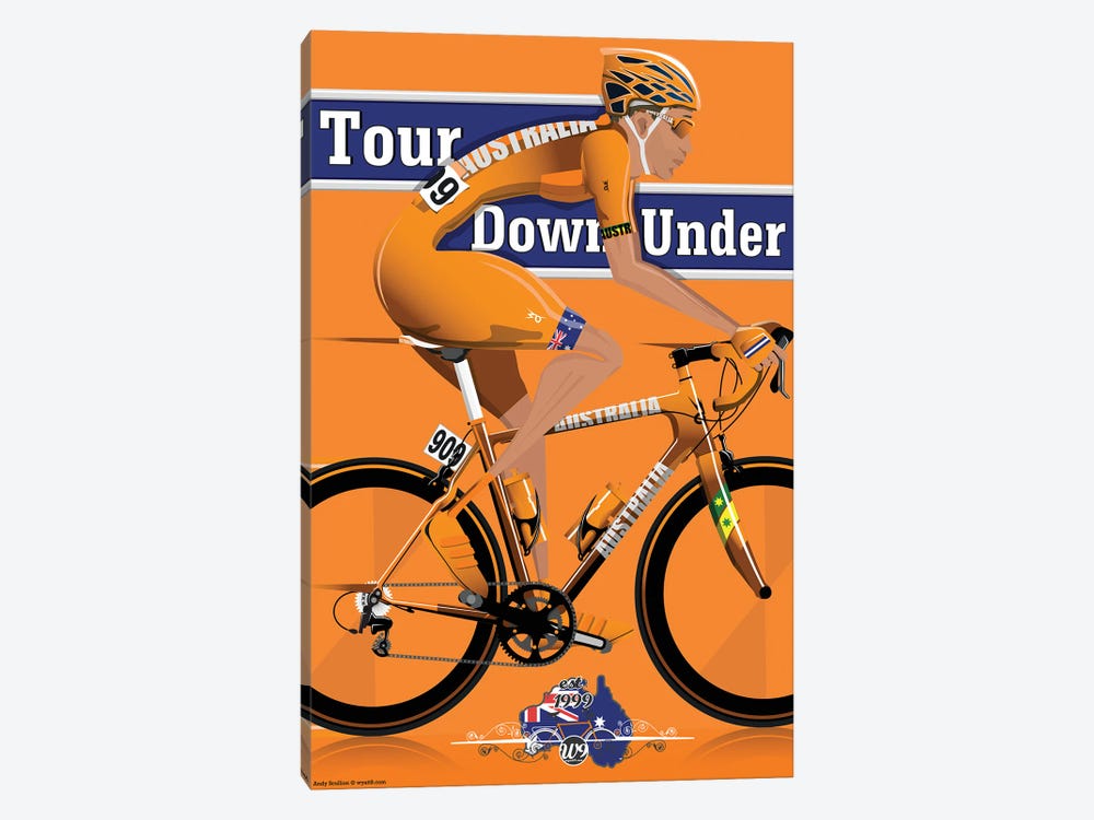 Tour Down Under Cycling Race by WyattDesign 1-piece Canvas Art Print