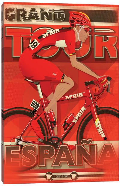 Vuelta A España Cycling Race Canvas Art Print - Sporty Dad