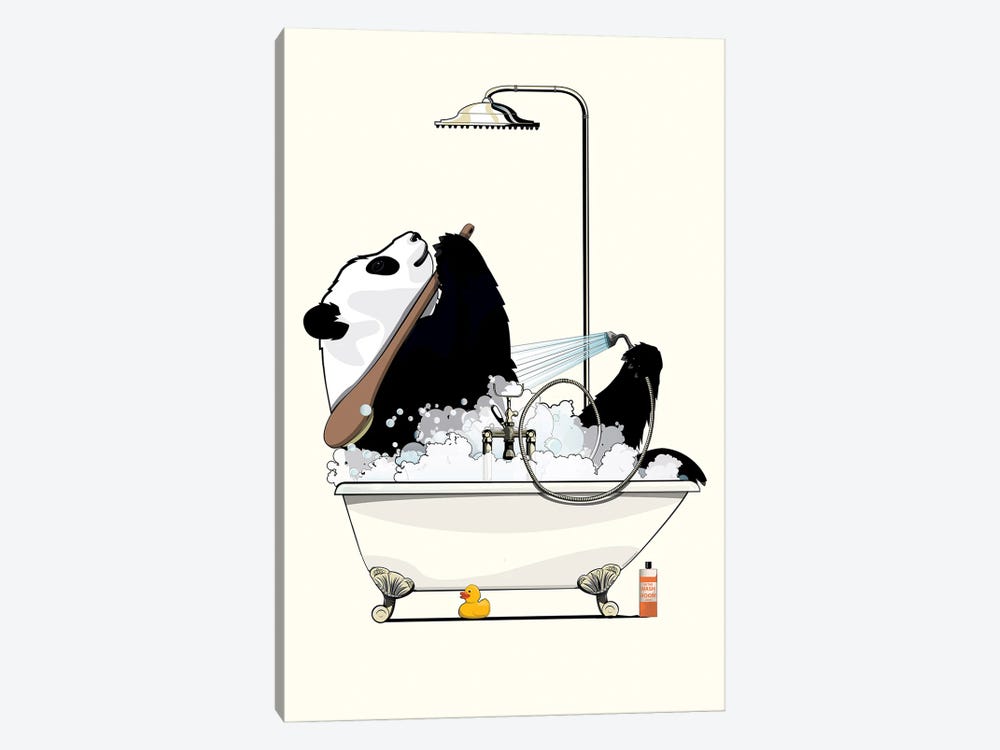 Giant Panda Bear In The Bath by WyattDesign 1-piece Art Print