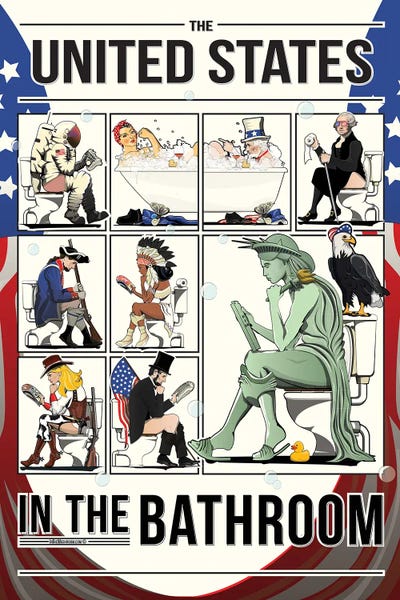 American Décor: United States In The Bathroom by WyattDesign