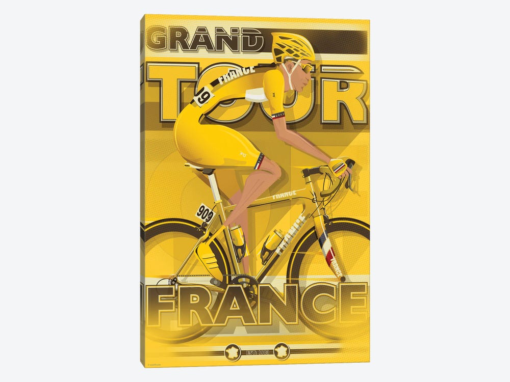 Tour De France Cycling Race by WyattDesign 1-piece Canvas Art Print