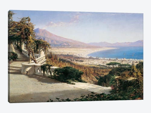 Stampa su Tela su Carta Poster o Quadro Wyld William A View of the Bay of Naples 