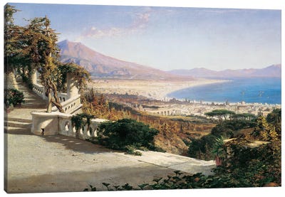 A View Of The Bay Of Naples Canvas Art Print