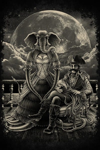 Family Portrait Weird And Wonderful Creatures by Winya Sangsorn multi panel art