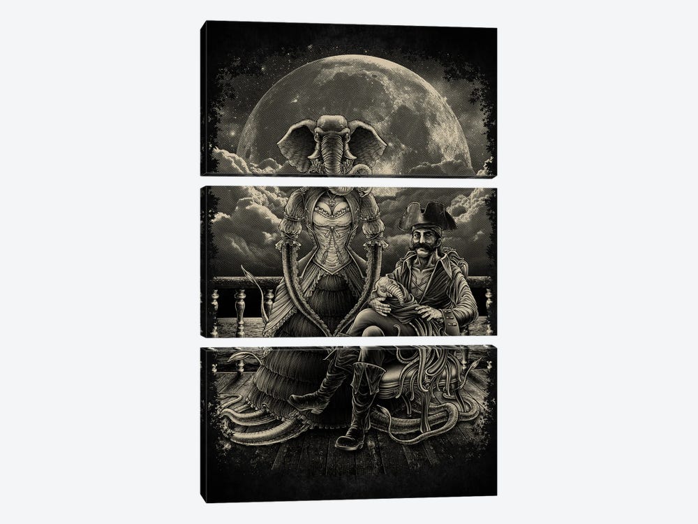 Family Portrait Weird And Wonderful Creatures by Winya Sangsorn 3-piece Canvas Wall Art