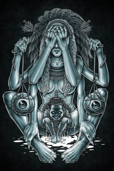 Creature Birth by Winya Sangsorn framed wall art