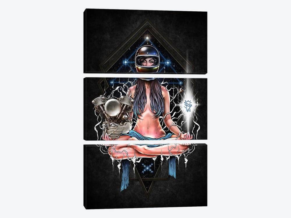 Awake Goddess Yoga Retreat by Winya Sangsorn 3-piece Canvas Print