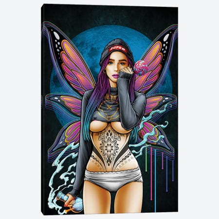 Alternative Super Girl Canvas Print #WYS117} by Winya Sangsorn Canvas Art Print