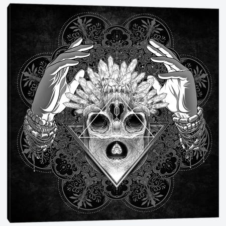 Skull Witch Crystal II Canvas Print #WYS125} by Winya Sangsorn Canvas Art