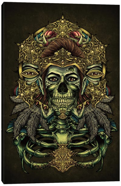 Witching Canvas Art Print - Skeleton Art