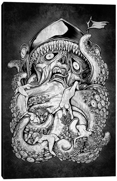 Kraken Canvas Art Print - Monster Art