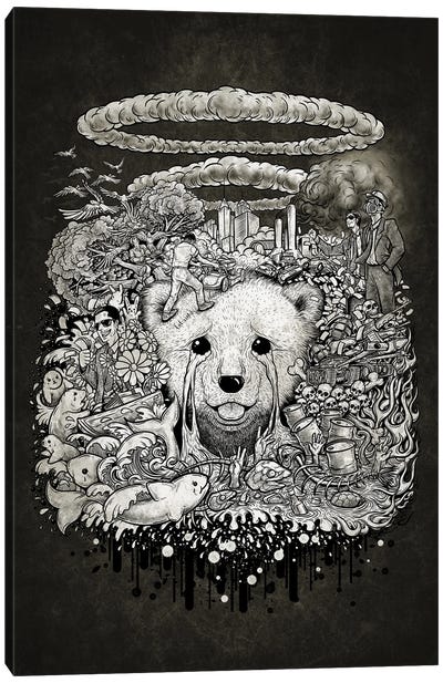Save The World Canvas Art Print - Polar Bear Art