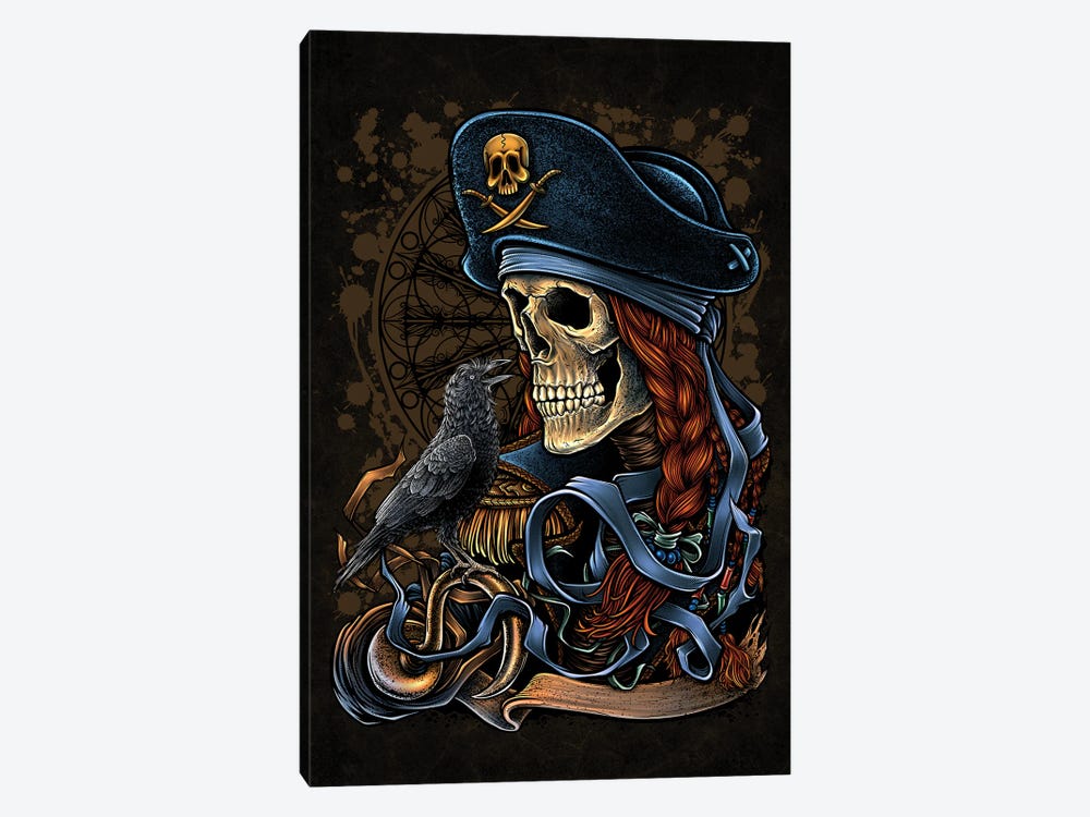 Dead Pirate And The Crow by Winya Sangsorn 1-piece Canvas Artwork