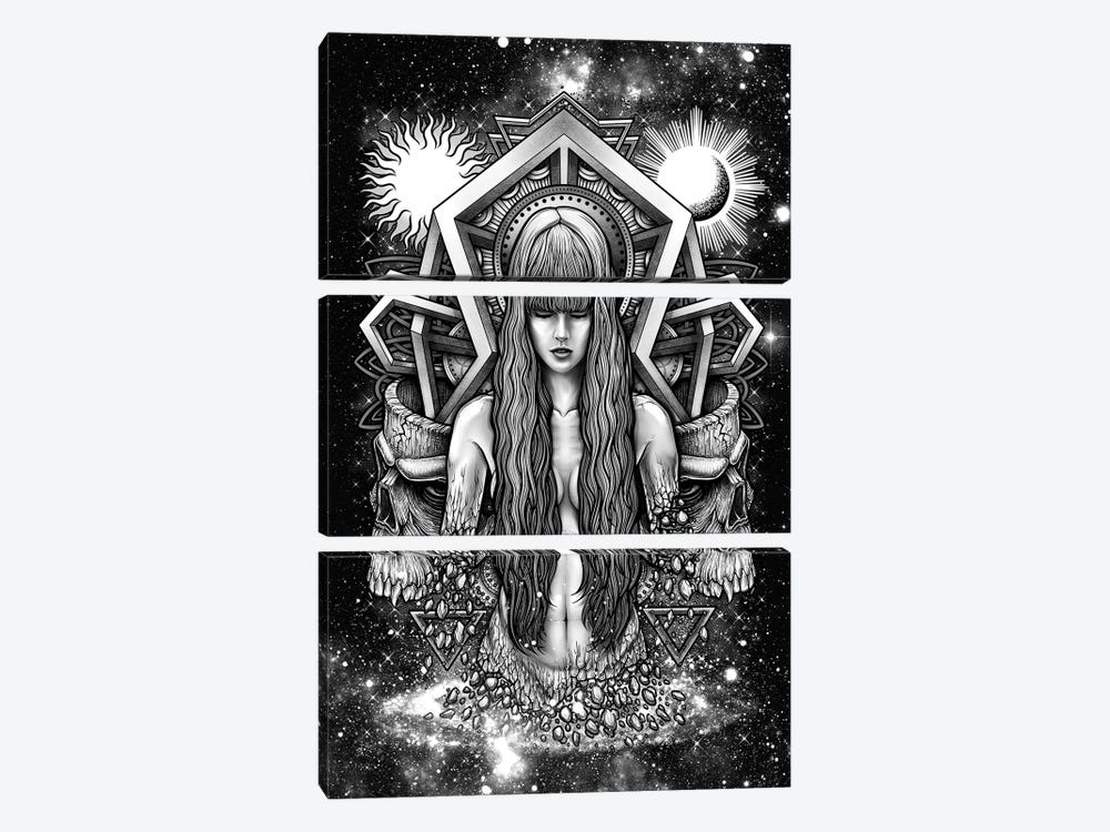 Mother Of The Universe by Winya Sangsorn 3-piece Canvas Wall Art