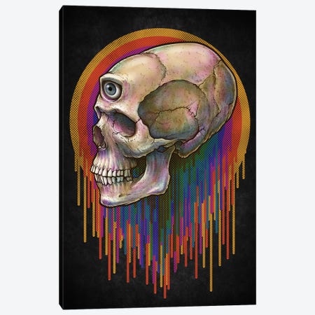3-Eyed Skull Canvas Print #WYS150} by Winya Sangsorn Canvas Wall Art