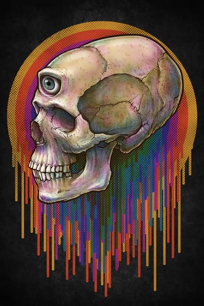 Psychedelic: 3-Eyed Skull by Winya Sangsorn