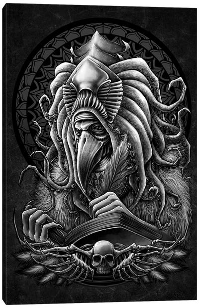 Dark Wizard Canvas Art Print - Gray Art