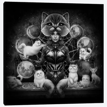 Kittens Universe Canvas Print #WYS184} by Winya Sangsorn Canvas Art