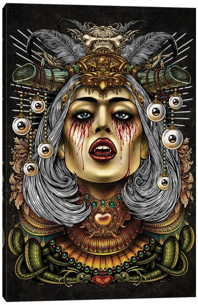 Queen Of Death Canvas Art Print - Winya Sangsorn