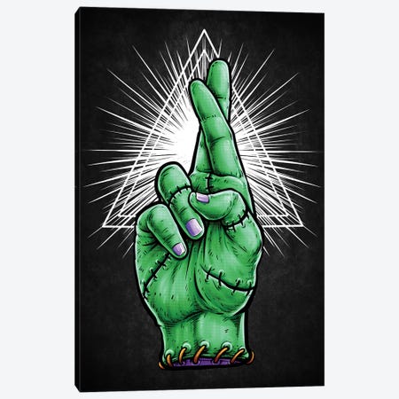 Zombie Fingers Crossed Canvas Print #WYS203} by Winya Sangsorn Canvas Wall Art