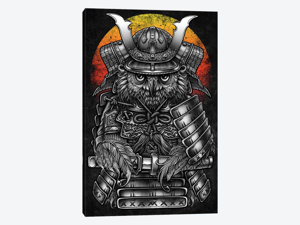 Owl Samurai Warrior by Winya Sangsorn 1-piece Canvas Art