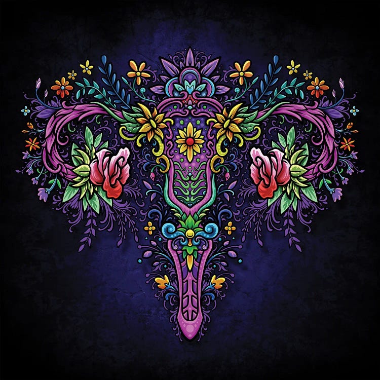 Floral Uterus by Winya Sangsorn wall art