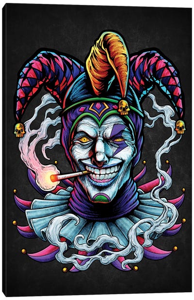 Evil Jester Canvas Art Print - Evil Clown Art