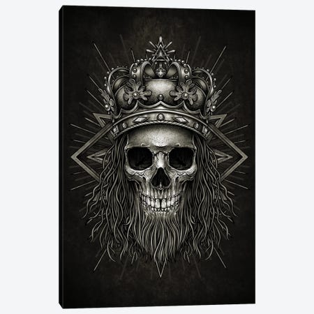 Royal Skull With Crown Canvas Print #WYS234} by Winya Sangsorn Canvas Art