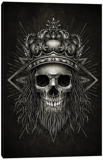Royal Skull With Crown Canvas Art Print - Kings & Queens