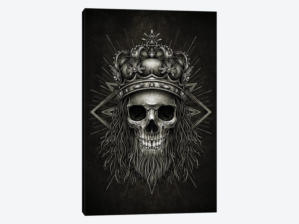 Royal Skull With Crown by Winya Sangsorn 1-piece Canvas Artwork