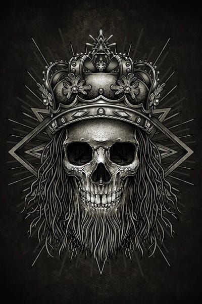 Crowns: Royal Skull With Crown by Winya Sangsorn