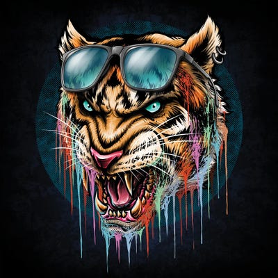 Roaring Angry Tiger by Winya Sangsorn canvas print