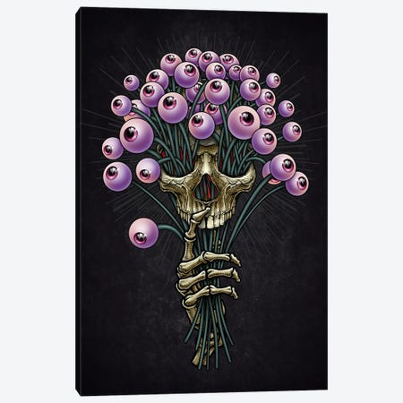 Eyeball Bouquet Scary And Skull Canvas Print #WYS277} by Winya Sangsorn Canvas Art