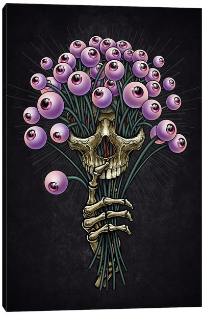 Eyeball Bouquet Scary And Skull Canvas Art Print