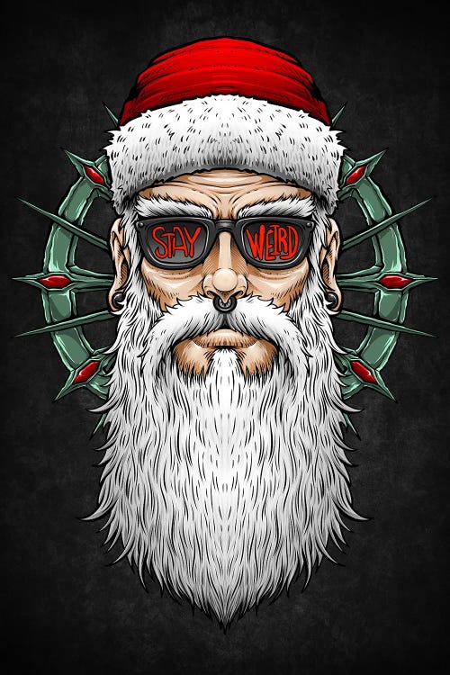 Hipster Santa Claus Stay Weird