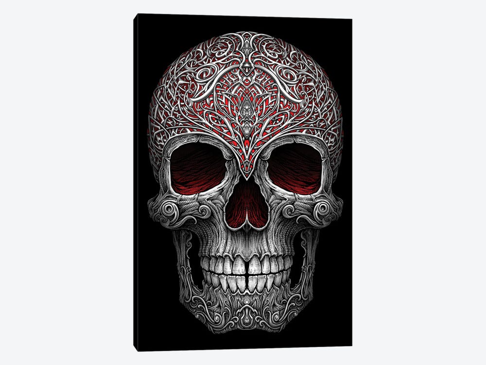The Enigmatic Carved Skull by Winya Sangsorn 1-piece Canvas Wall Art